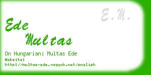 ede multas business card